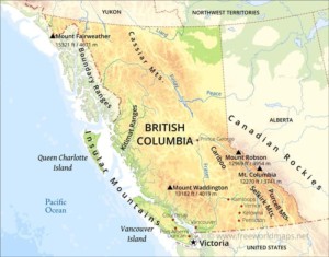 Map of British Columbia